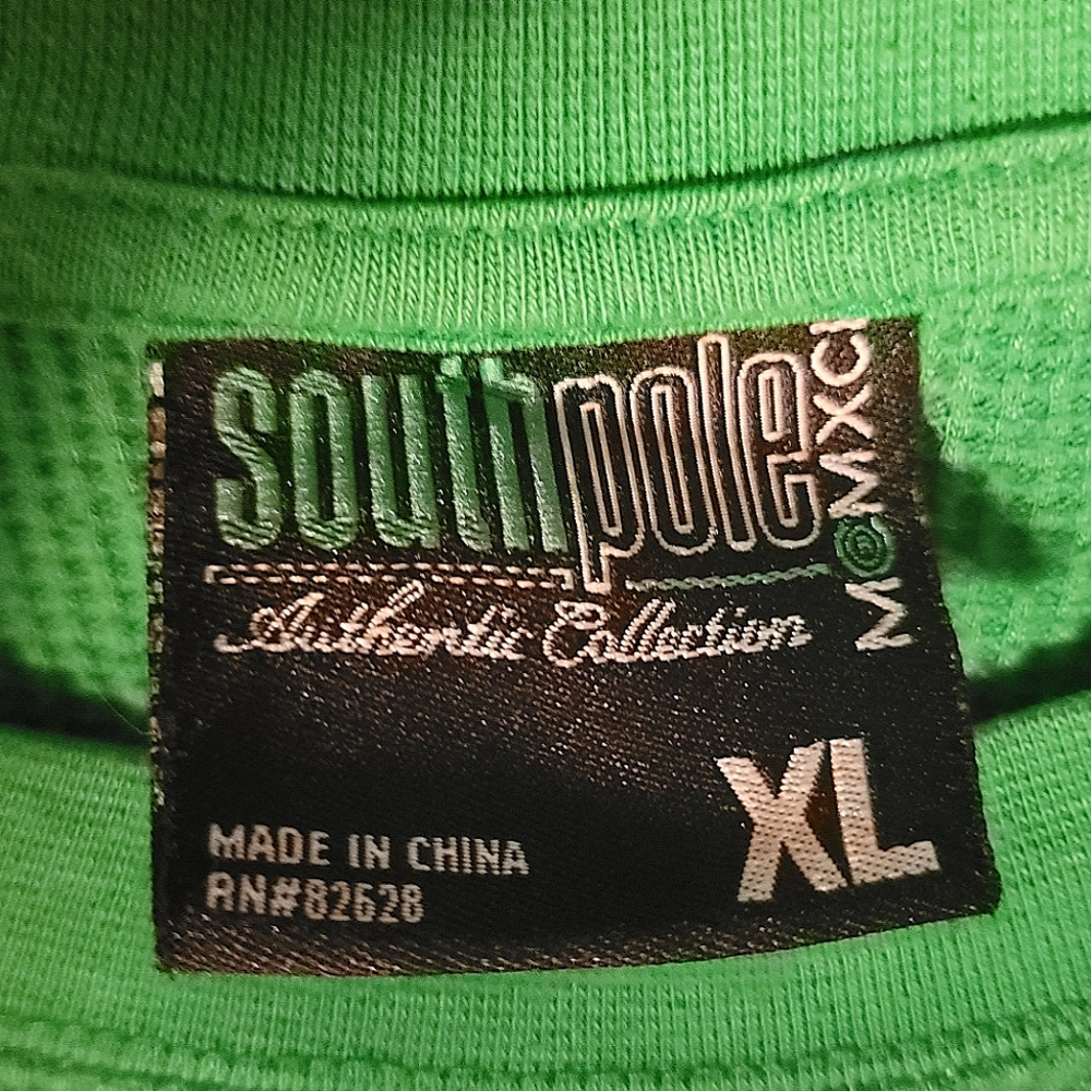 Long Sleeve Green South Pole waffle cone shirt.